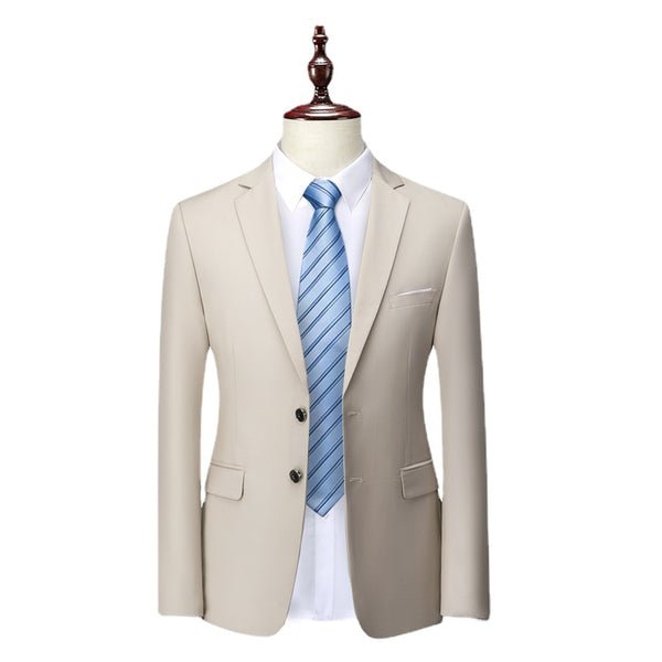 Men's Suit Coat Solid Color Formal Business Men's Suit Coat Groom Men's Wedding Dress Social Party