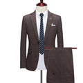 Tailor Shop Custom Suit Jacket 3-piece Set for Men's Casual Business Retro Plaid Suit Jacket Long Pants Jacket