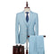 Autumn New Men's Business Casual Solid 3 Piece Suit Men's Two Breasted Suit