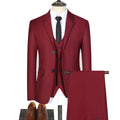 High Quality Men's Suit 3-piece Elegant Suit Wedding Wedding Business Office Vest Pants Jacket