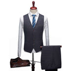 Suit Customized Slim Fit Suit 3 Piece Set 2 Piece Wedding Formal Lapel Wedding Evening Party Men's Suit