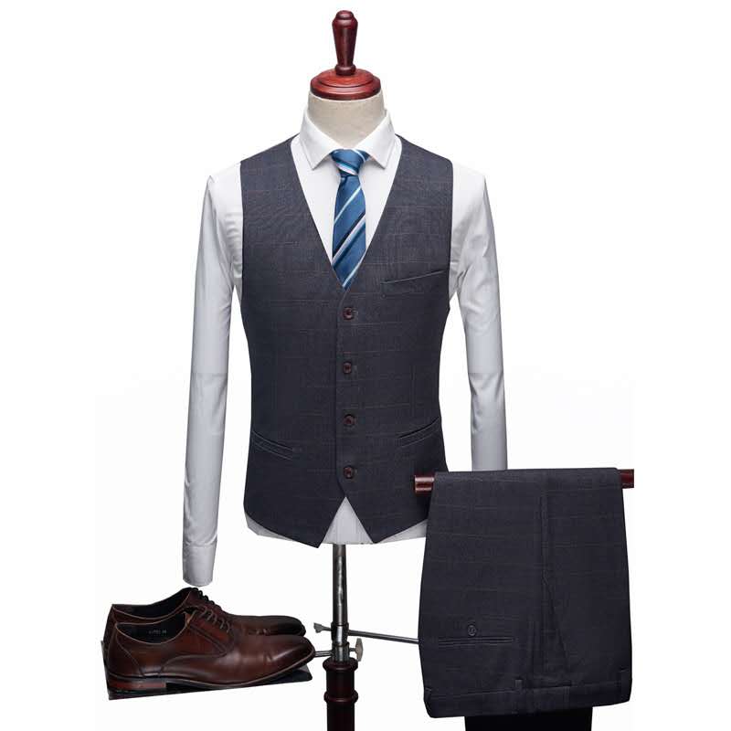 Suit Customized Slim Fit Suit 3 Piece Set 2 Piece Wedding Formal Lapel Wedding Evening Party Men's Suit