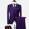 Tailored Handmade High-quality Satin Lapel Business Suit Men's Set of 3 Pieces
