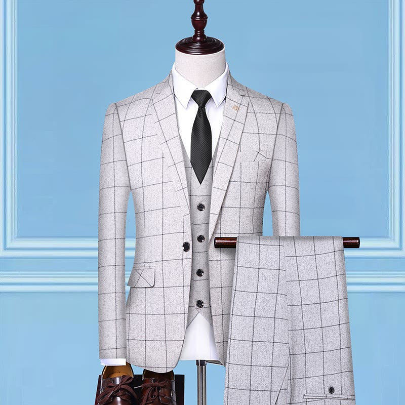 New Slim Fitting Formal Dress Fashion Wedding Suit Men'S Three Piece Casual Suit