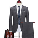 Tailor Shop Custom Suit Jacket 3-piece Set for Men's Casual Business Retro Plaid Suit Jacket Long Pants Jacket