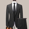 Men's Stripe Casual Groom Wedding Dress Business Dress Professional Office Two Piece Set