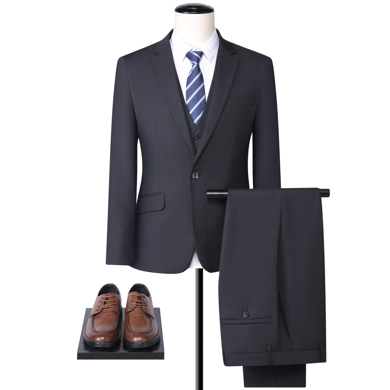 Custom 3-piece Office Suit Men's Wedding Formal Blazer Business Suit