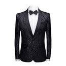 High Quality Men's Suit Jacket with One Button Slim Fitting Stage Singer Men's Fashionable Formal Tuxedo