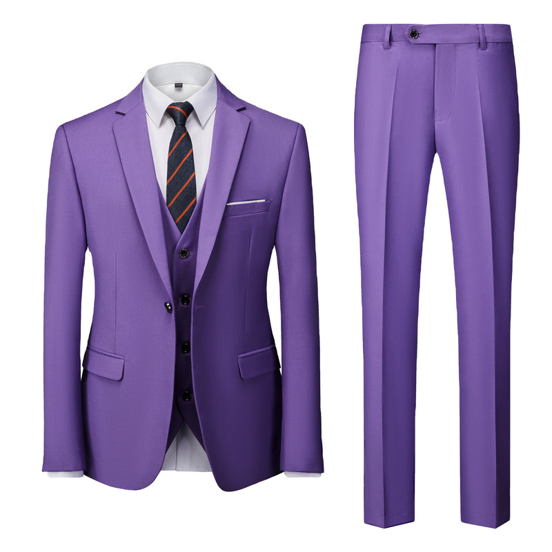 Tailor Shop Customized Fashion Men's Casual Business Wedding Set of 3 Pieces