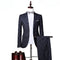 Boutique Fashion Checker Men's Leisure Business Office Set Three Piece Bride Wedding Dress Slim Fit Set