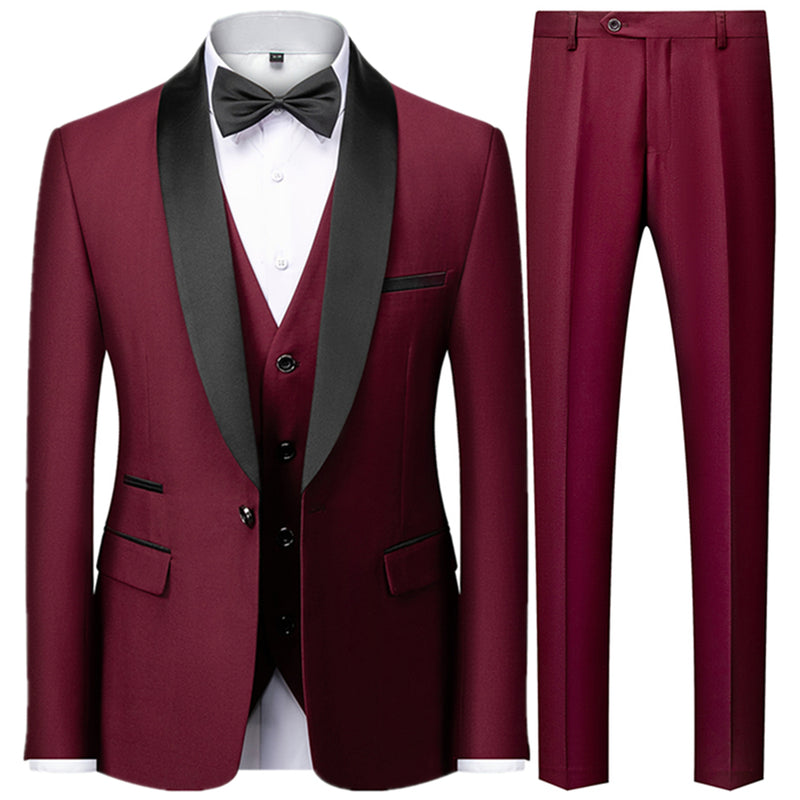 New Fashion Men's Casual Boutique Business Wedding Dress Suit Coat Pants