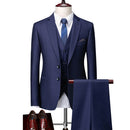 New Men's Casual Business British Style Suit Dinner Ball Dress Set