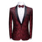 High Quality Men's Suit Jacket with One Button Slim Fitting Stage Singer Men's Fashionable Formal Tuxedo