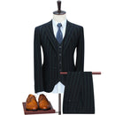 Men's Striped Suit Can Be Customized with A 3-piece Suit Set Formal Wedding Business Men's Suit