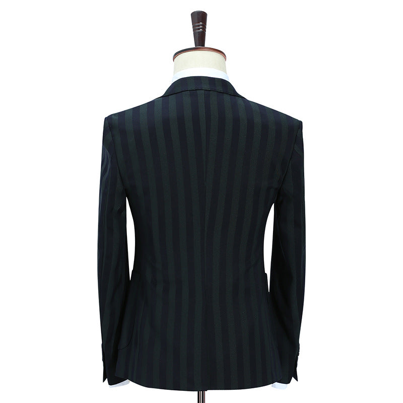 Men's Striped Suit Can Be Customized with A 3-piece Suit Set Formal Wedding Business Men's Suit