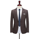 Tailor Shop Custom Suit Jacket 3-piece Set for Men's Casual Business Retro Plaid Suit Jacket Long Pants Jacket