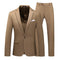 Men's Business Fashion Solid Color Slim Fit Suit Pants Set Wedding Tailcoat Men's Clothing