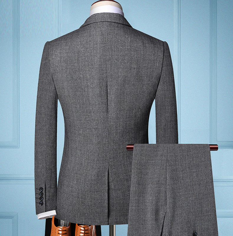 New Design Set Men's English Fit Solid Wedding Party Men's Set