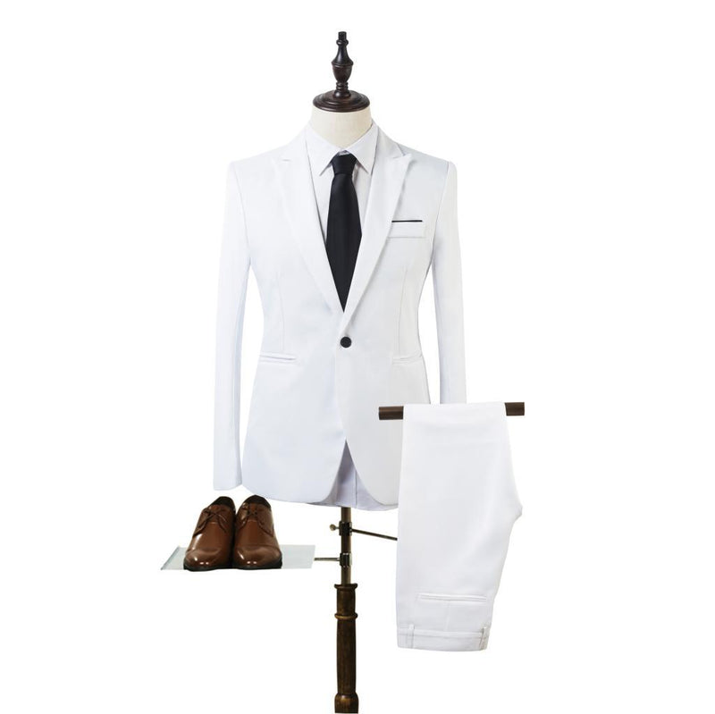 Quality Office Men Work Wear Formal Suits 2 Pieces Suit Set Pant Suit Men