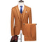 Men's Business Fashion Solid Color Slim Fit Suit Pants Set Wedding Tailcoat Men's Clothing
