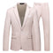 Men's Business Fashion Solid Color Slim Fit Suit Pants Set Wedding Tailcoat Men's Clothing