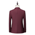 Men's Set Advanced Customized Business Set Three Piece Slim Fit Large Set