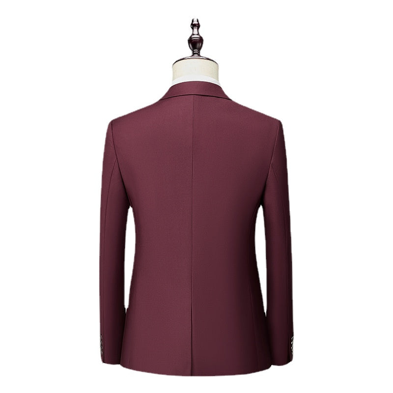 Men's Set Advanced Customized Business Set Three Piece Slim Fit Large Set