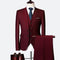 High Quality Men Formal Business Suits Classic Solid Men's 3 Pieces Wedding Blazer Vests Pants Set