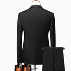 Men's Set Three Piece Business Casual Fit Set Groom Wedding Dress Set Men's Wedding Dress