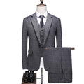 Men's Business Leisure Advanced Simple Wedding Dating Gentleman Set Three Piece Set