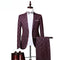 Boutique Fashion Checker Men's Leisure Business Office Set Three Piece Bride Wedding Dress Slim Fit Set