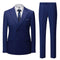 Boutique Fashion Solid Color Double Breasted Set 2-piece Slim Fit Men's Leisure Business Office Set