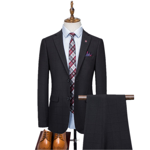 New Men's Casual Business British Style Suit Dinner Ball Dress Set