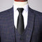 High End Fashionable Plaid Men's Formal Business Set 3-piece Groom's Wedding Dress Tuxedo Casual Set
