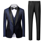 High Quality Tuxedo Men's Simple, Elegant, and Fashionable Gentlemen's Set, Slim Fitting Three Piece Set
