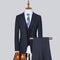 Fashion Gentleman Set 3-piece Men's Wedding Set High Quality Fabric Business Wedding Set