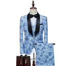 Men's Dress Formal Fashion Business Tuxedo Men's Wedding Set Men's Set 3-piece Formal Jacket