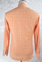 Custom Made Long Sleeve Orange Mens Cotton Plaid Shirt