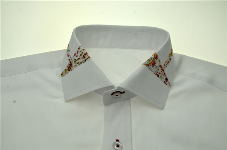 SHENZHEN Tailor Made Shirts Custom Made White Mens Formal Dress Shirt Manufacturer