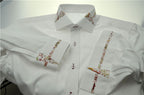 SHENZHEN Tailor Made Shirts Custom Made White Mens Formal Dress Shirt Manufacturer