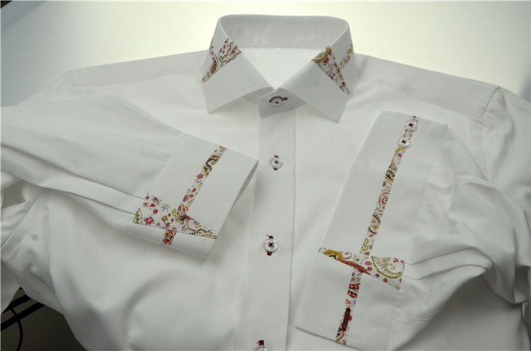 SHENZHEN Tailor Made Shirts Custom Made White Mens Formal Dress Shirt Manufacturer