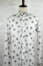 Factory Price New Style Wholesale Cotton Full Sleeve Print Dress Shirts Men Tailor Made Shirts