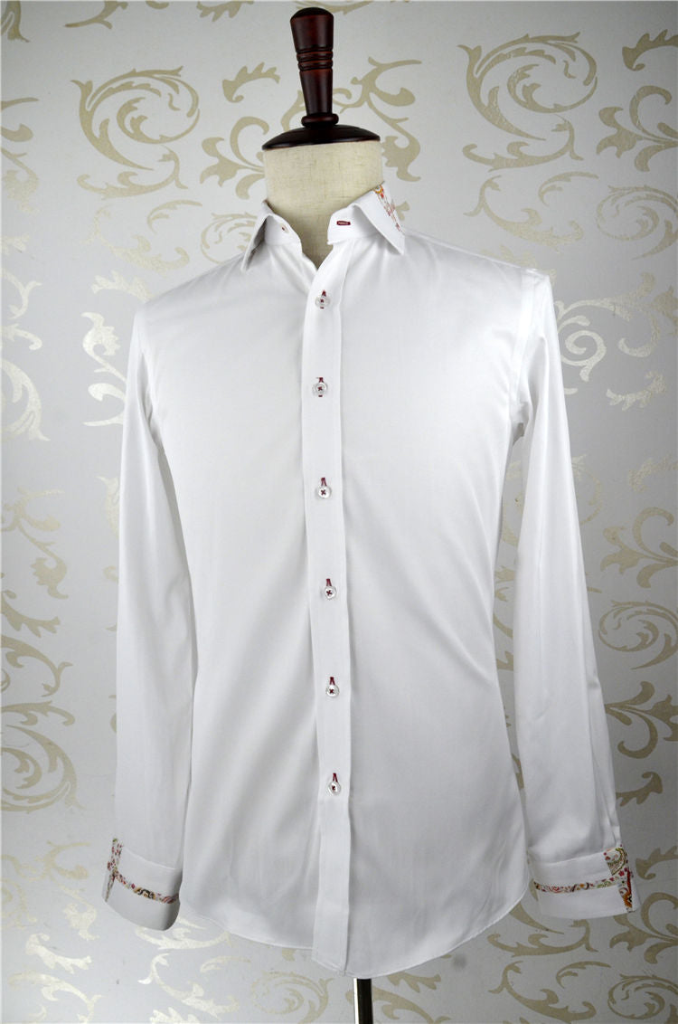 SHENZHEN Tailor Made Shirts Custom Made White Mens Formal Dress Shirt Manufacturer