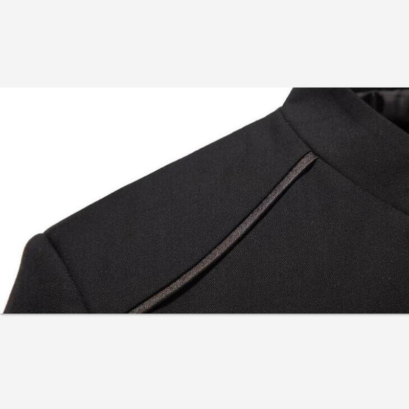 2023 New Single Breasted Men's Set 3-piece Chinese Groom Tailcoat Slim Fit