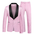 Men's Set Black Wedding Banquet Party 2 Piece Set Men's Suit Coat and Pants