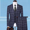Men's Checkered Vest, Suit Pants, 3-piece Set/Men's Fashion High-end Slim Fitting Wedding Banquet Business Suit Jacket
