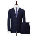 Men's Set Business Office Solid Men's Formal Apparel Plus Size Classic Solid Suit