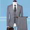 Men's Checkered Vest, Suit Pants, 3-piece Set/Men's Fashion High-end Slim Fitting Wedding Banquet Business Suit Jacket