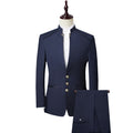2023 New Single Breasted Men's Set 3-piece Chinese Groom Tailcoat Slim Fit