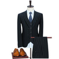 Men's Striped Suit Can Be Customized with A 3-piece Suit Set Formal Wedding Business Men's Suit